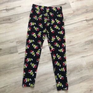 Women's Grinch Print Pajama Pants - Black